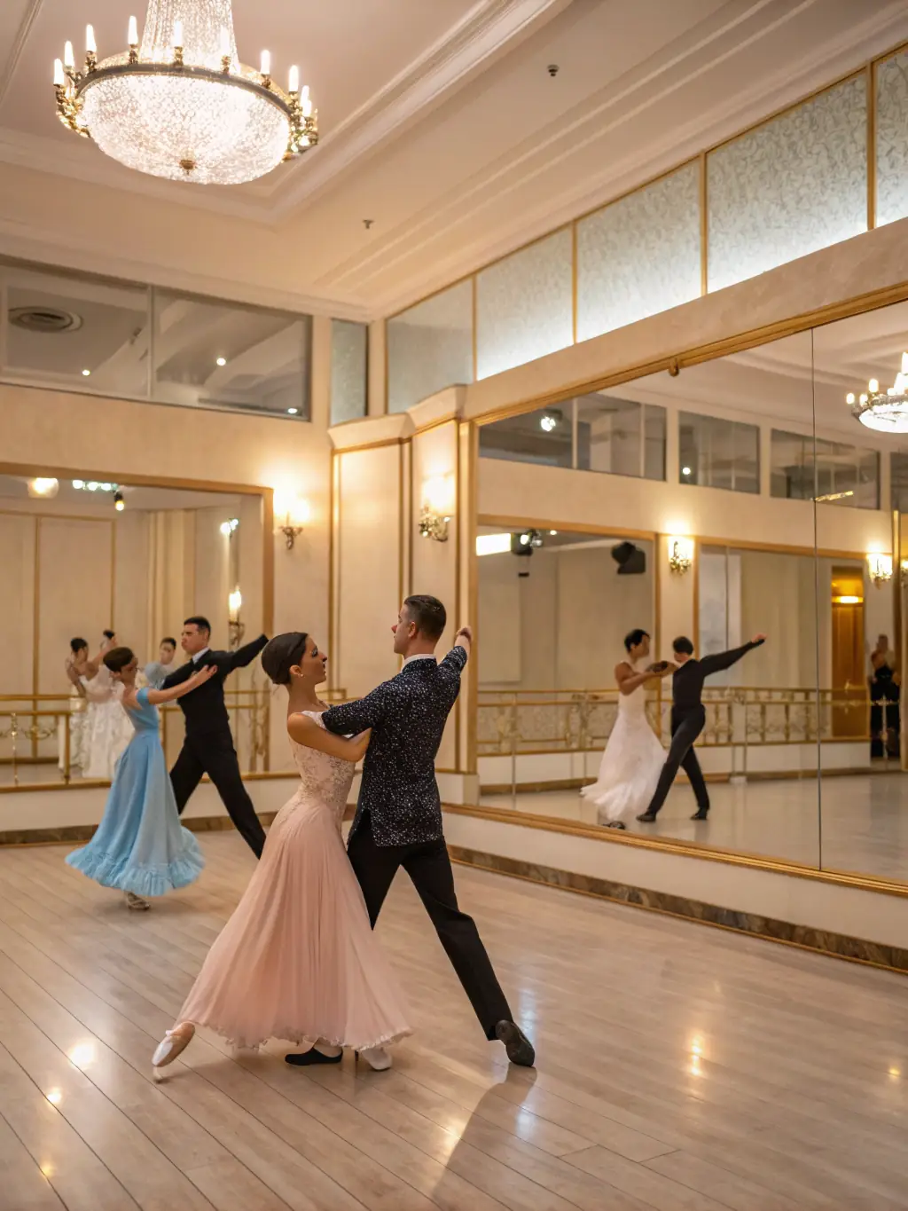 A group of adults participating in a dance class at MAGNY SPORTS LOISIRS, demonstrating the club's commitment to fitness and skill development.