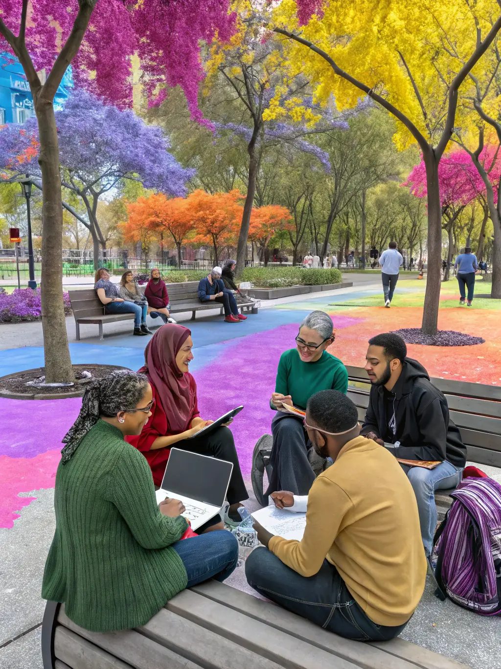 A diverse group of people participating in a recreational activity at MAGNY SPORTS LOISIRS, highlighting the club's commitment to providing recreational opportunities for all.